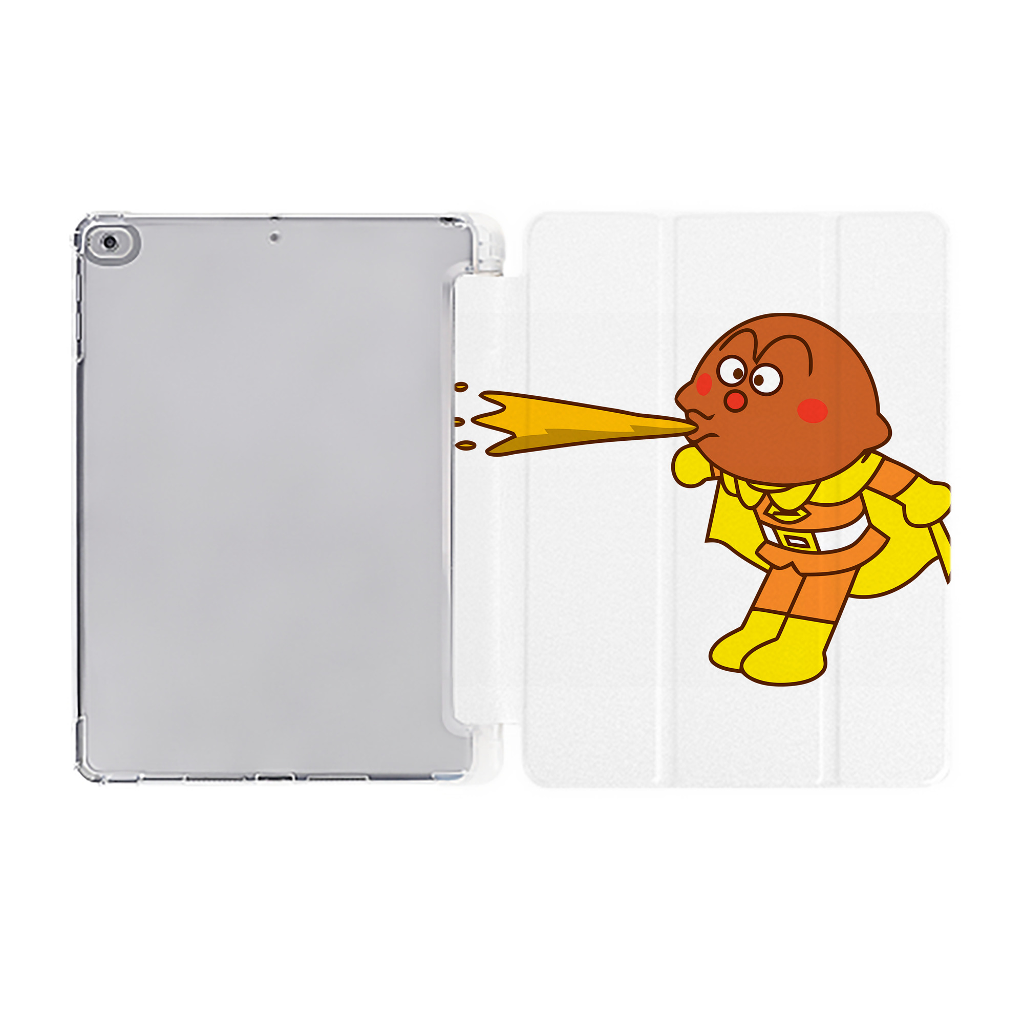 （画像用） アンパンマン Anpanman IPad ケース ペン収納付き 三つ折りスタンド PUレザー×シリコン 対応機種9.5/10.5/10.9インチ